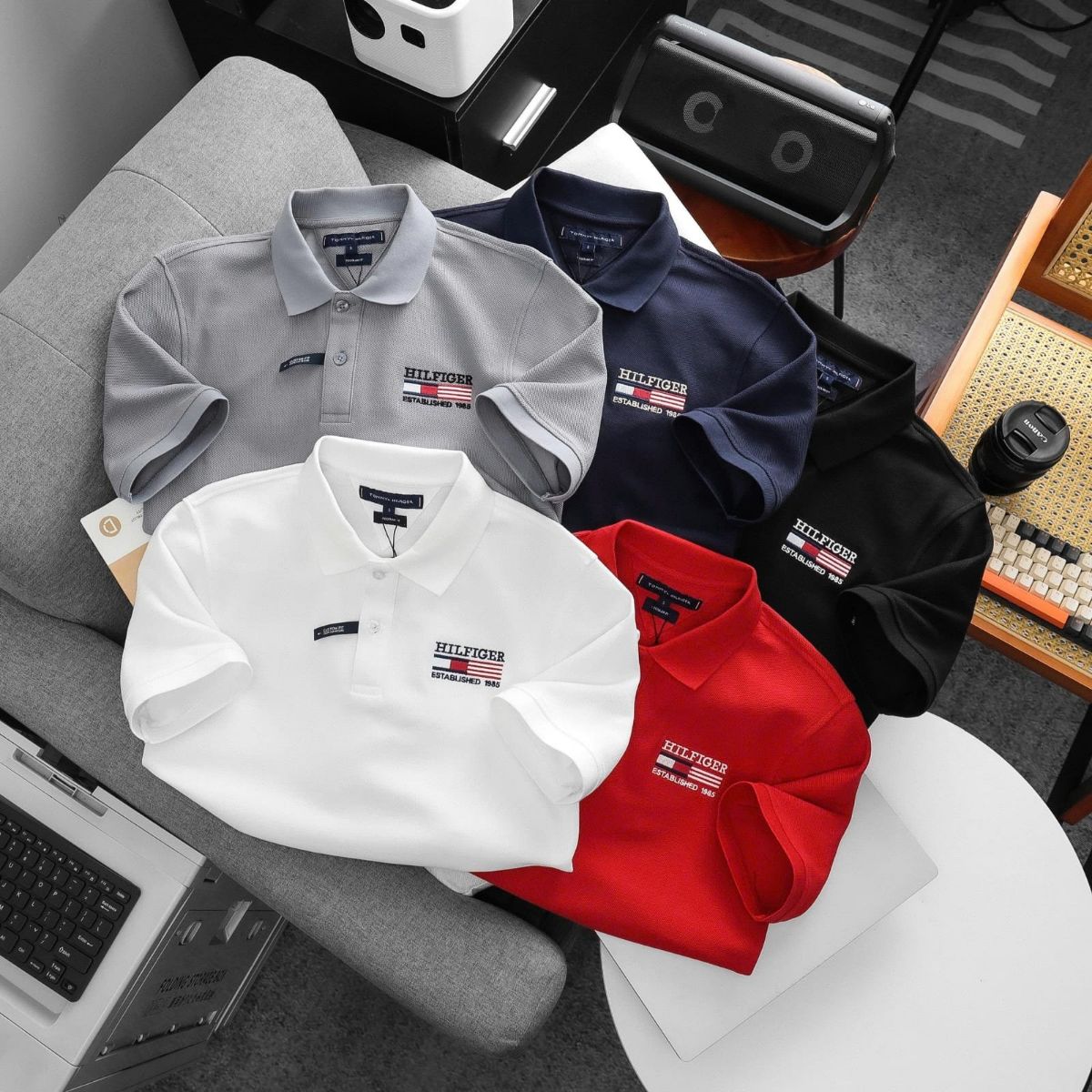 Tommy Hilfiger Men's Polo T-shirts With Embroidery