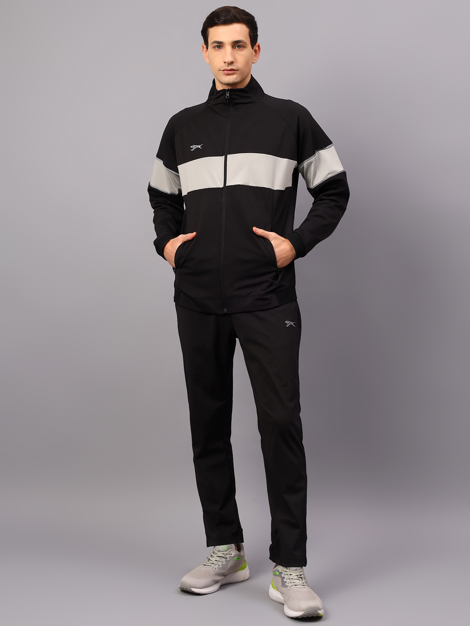 Men's Tracksuit  SNTSW101M-Black/Light Grey-XL