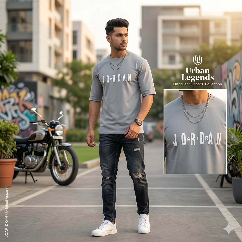 Men's Half Sleeve Round Neck Dropshoulder T-shitrt set by Magicfit
