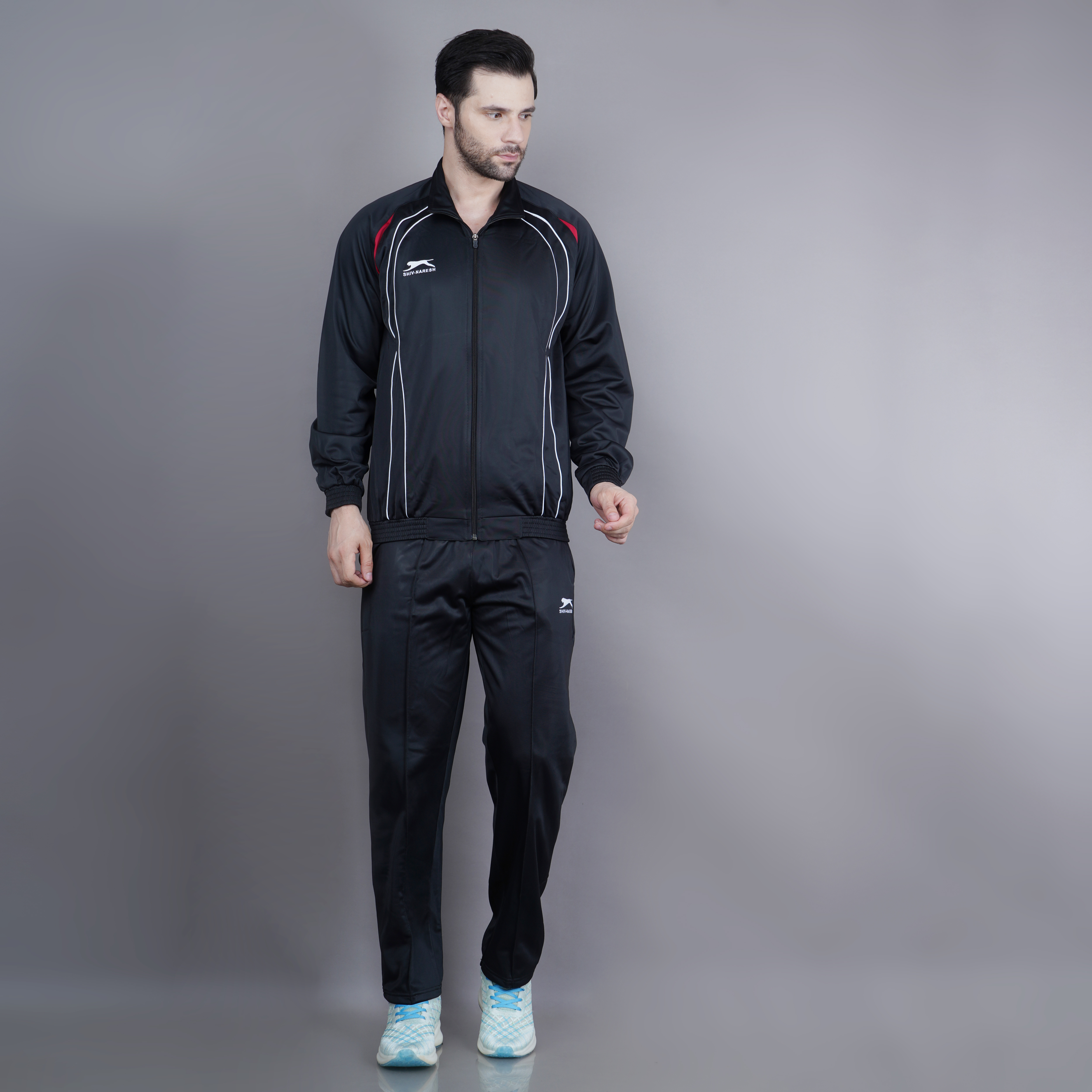 Men's Tracksuit  435A-TP-Black/Red/White-XL
