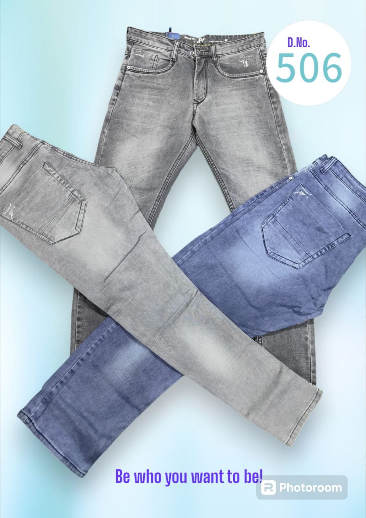 Rio Costa Men's Denim Knitted Ankle Fit Jeans