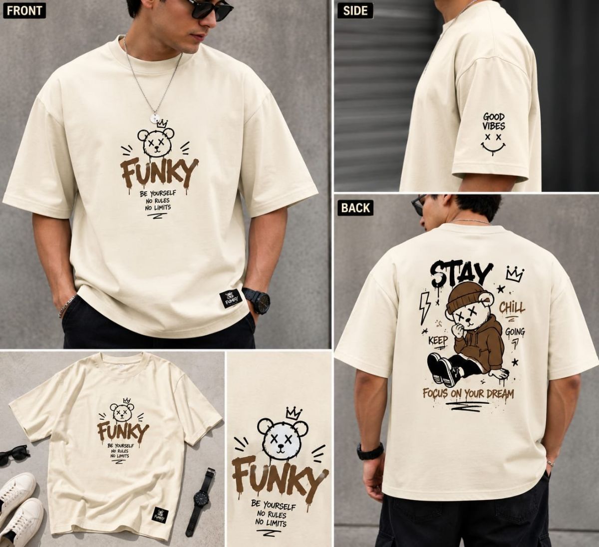 Cotton Blend Printed Unisex T-Shirts