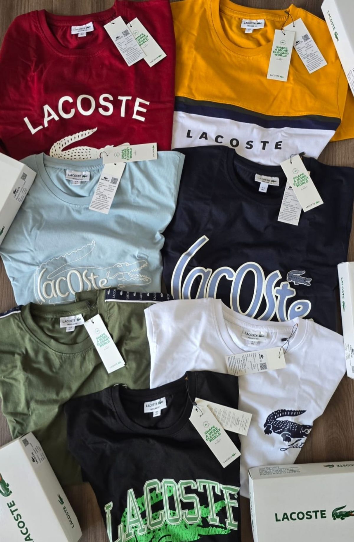 LACOSTE MENS ROUND NECK T SHIRTS M TO 2XL