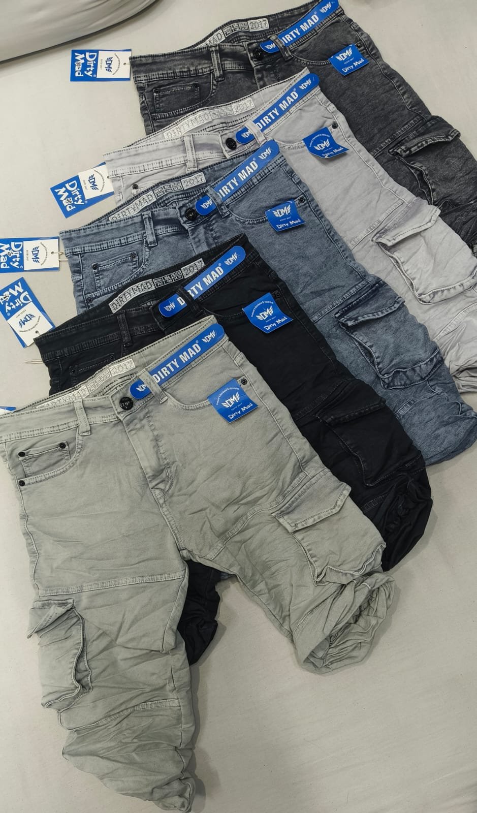 Men's 6 Pocket Cargo Jeans By Dirty Mad