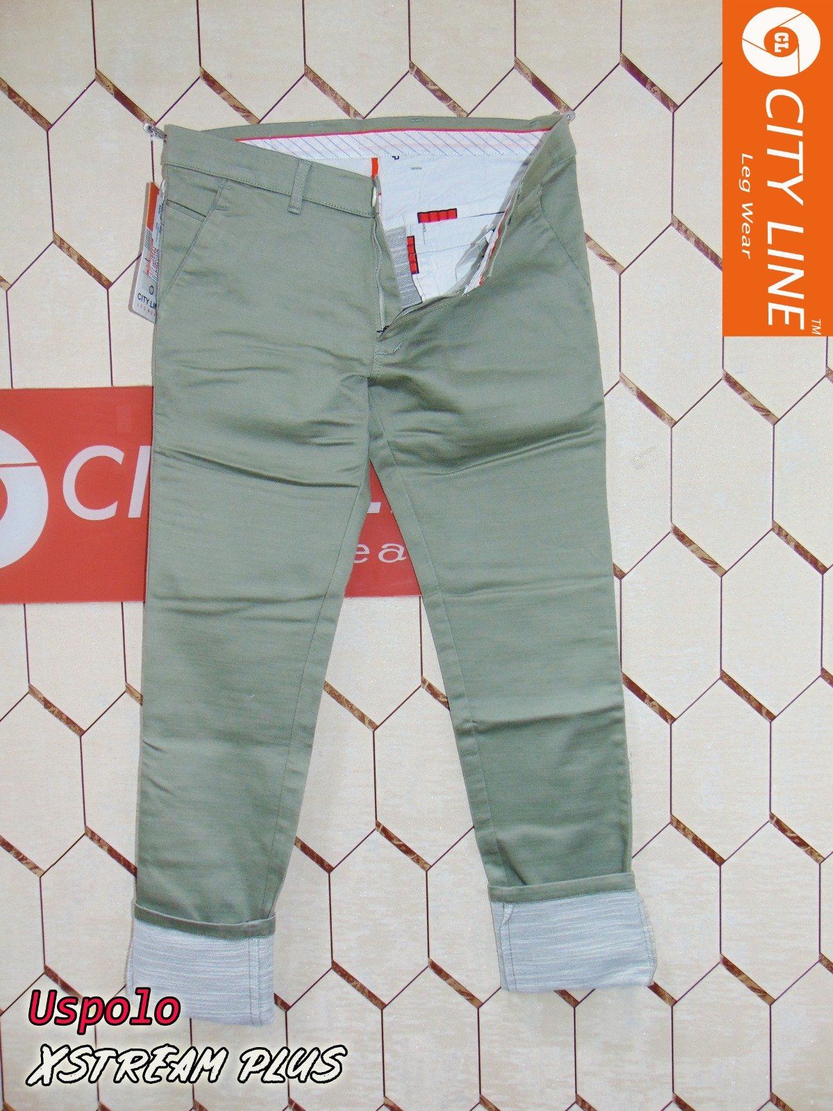Men's cotton Knitted Premium US POLO Mint Green Pant- 9073