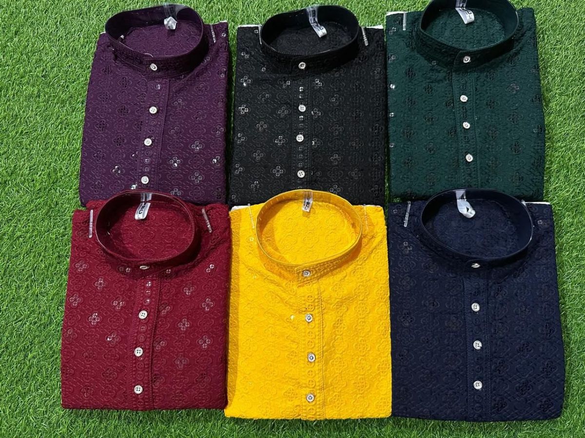 VPB New Men's Premium Quality Sequence Kurta