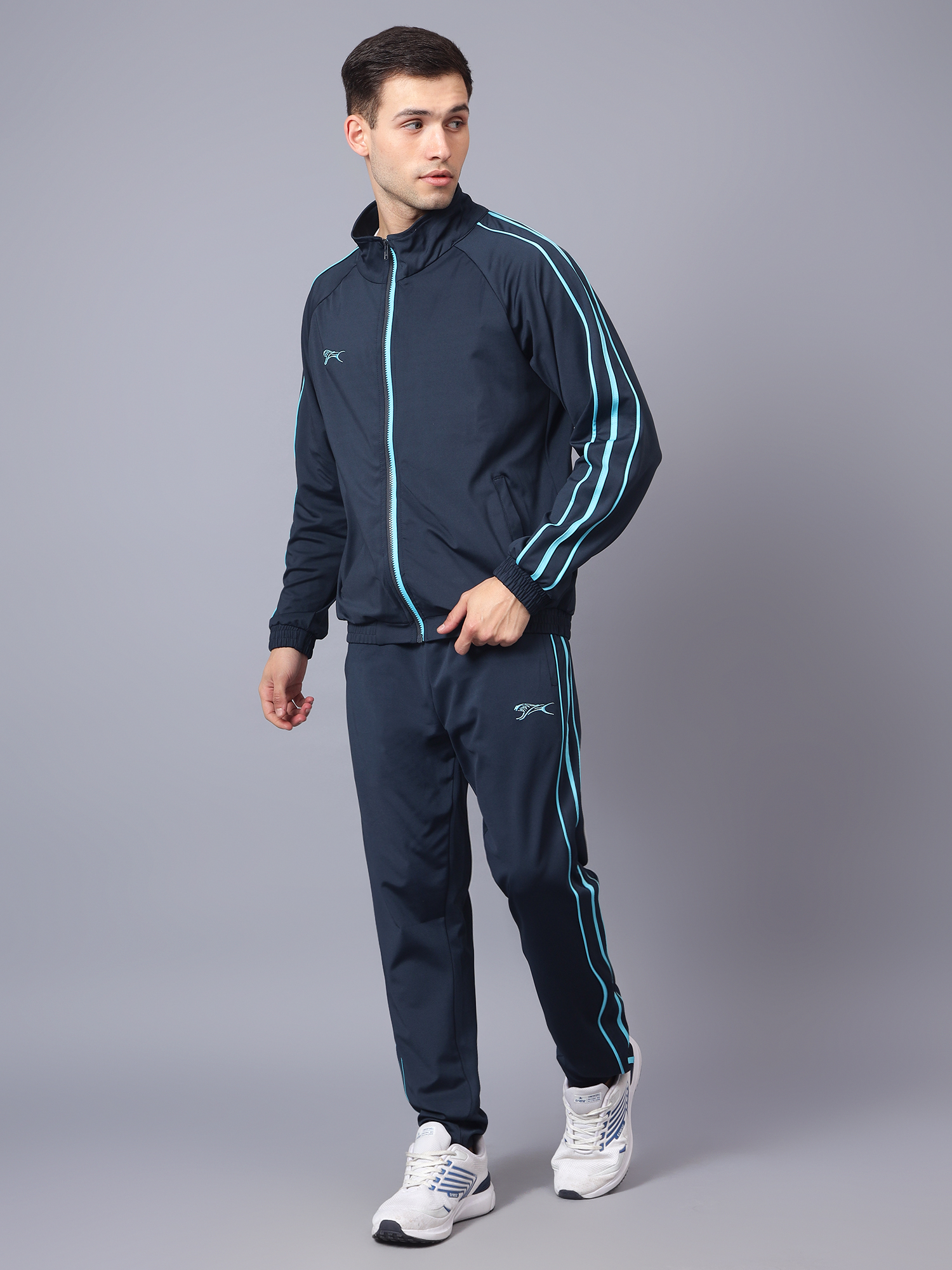 Men's Tracksuit  SNTSW106M-Navy Cyan-L