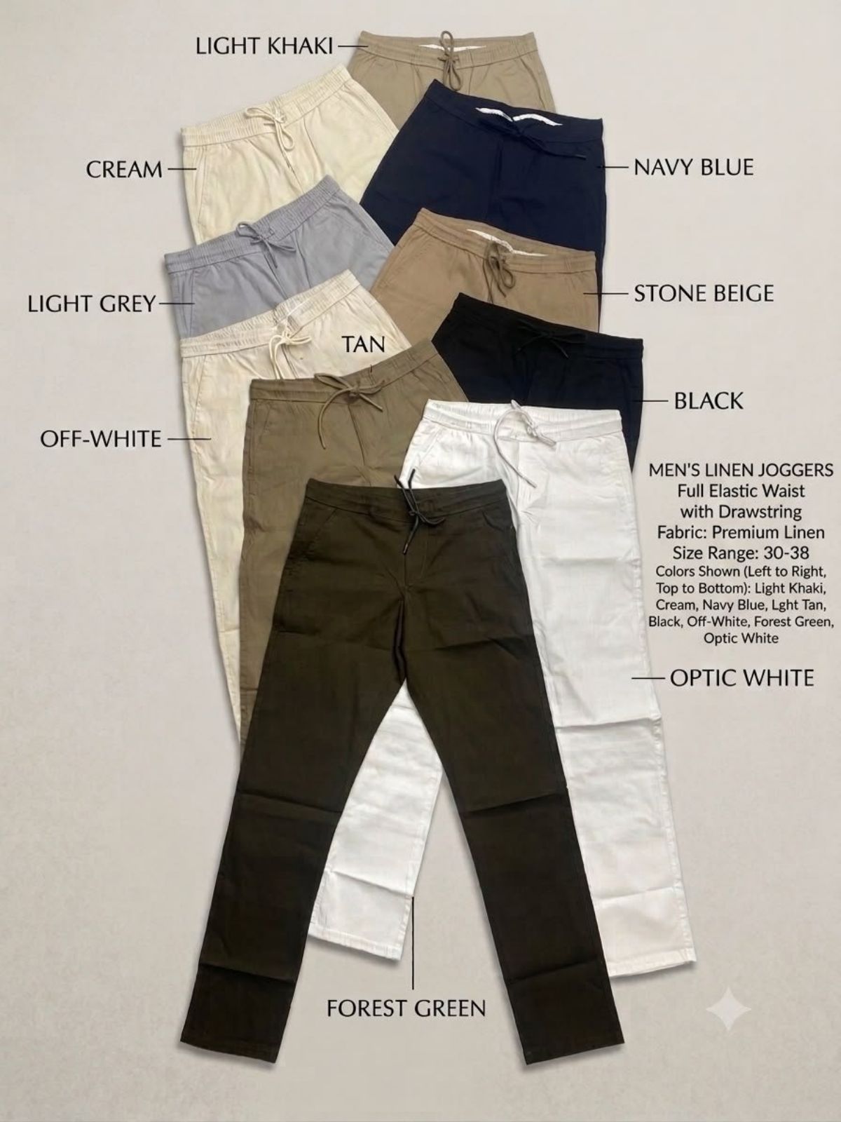 Concepts Men's Linen Trouser with Drawstring