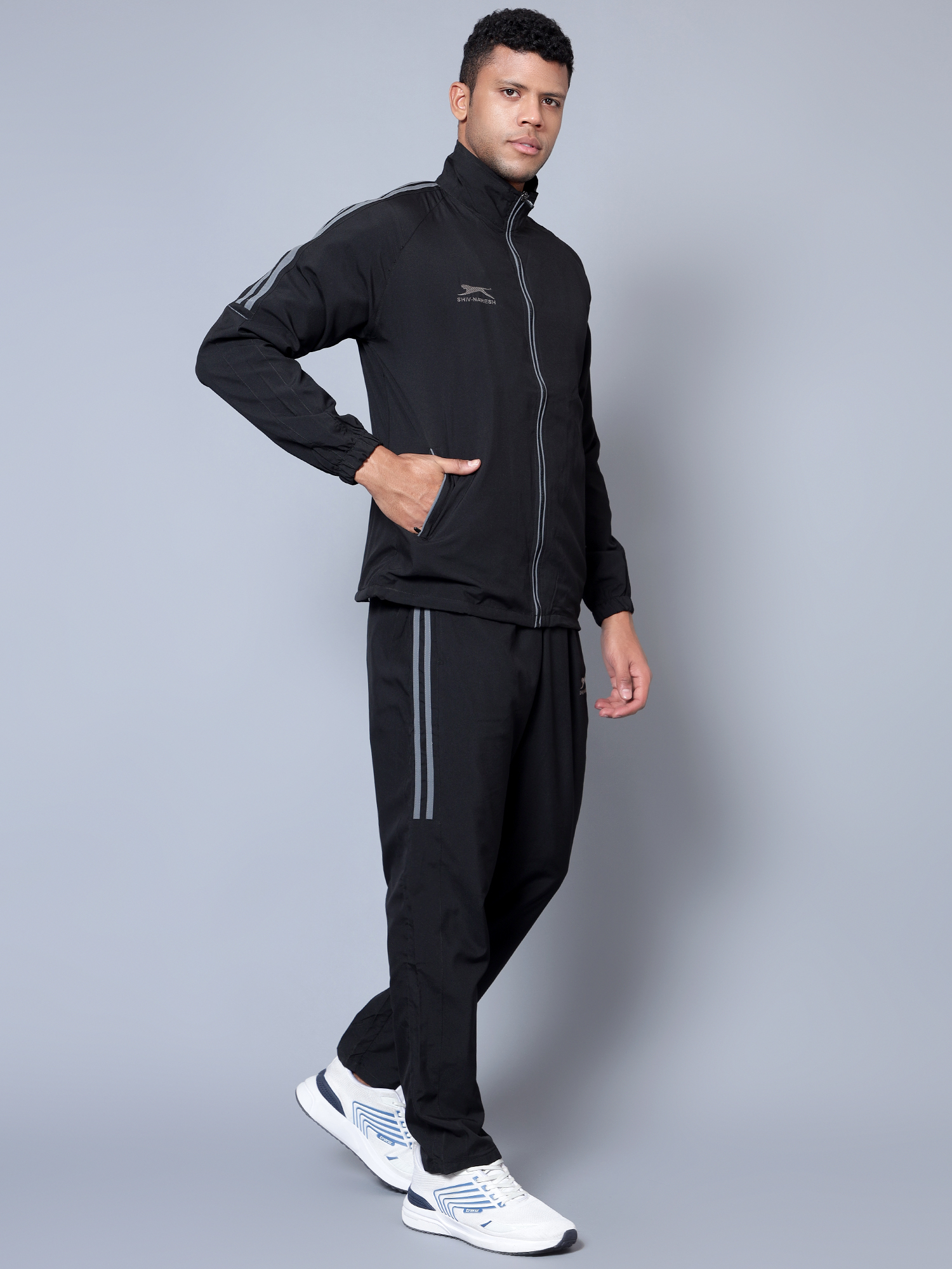 Men's Tracksuit  478A-Black/Dark Grey-S-TZ