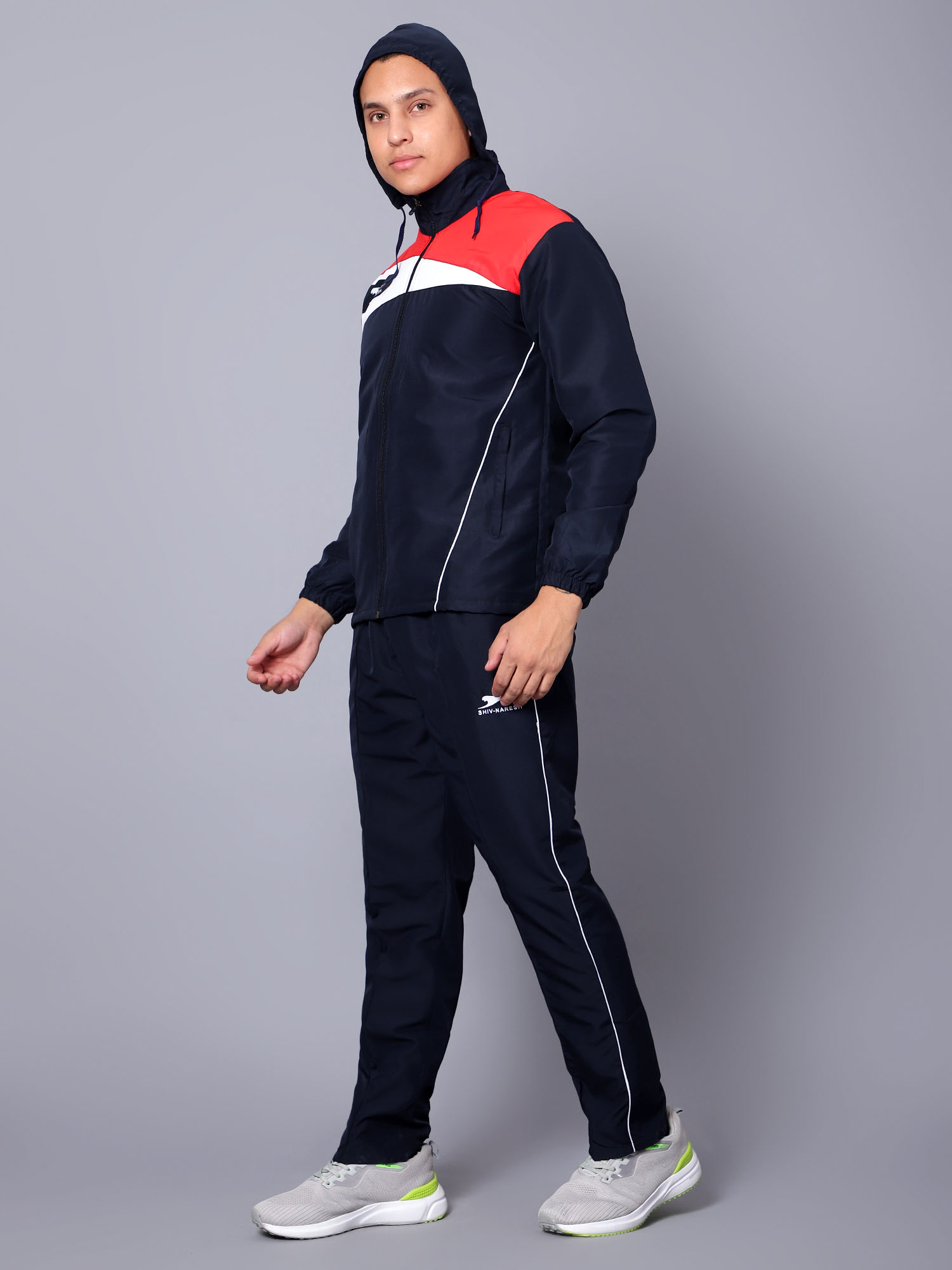 Men's Tracksuit  459B-Navy/Red/White-M-TZ