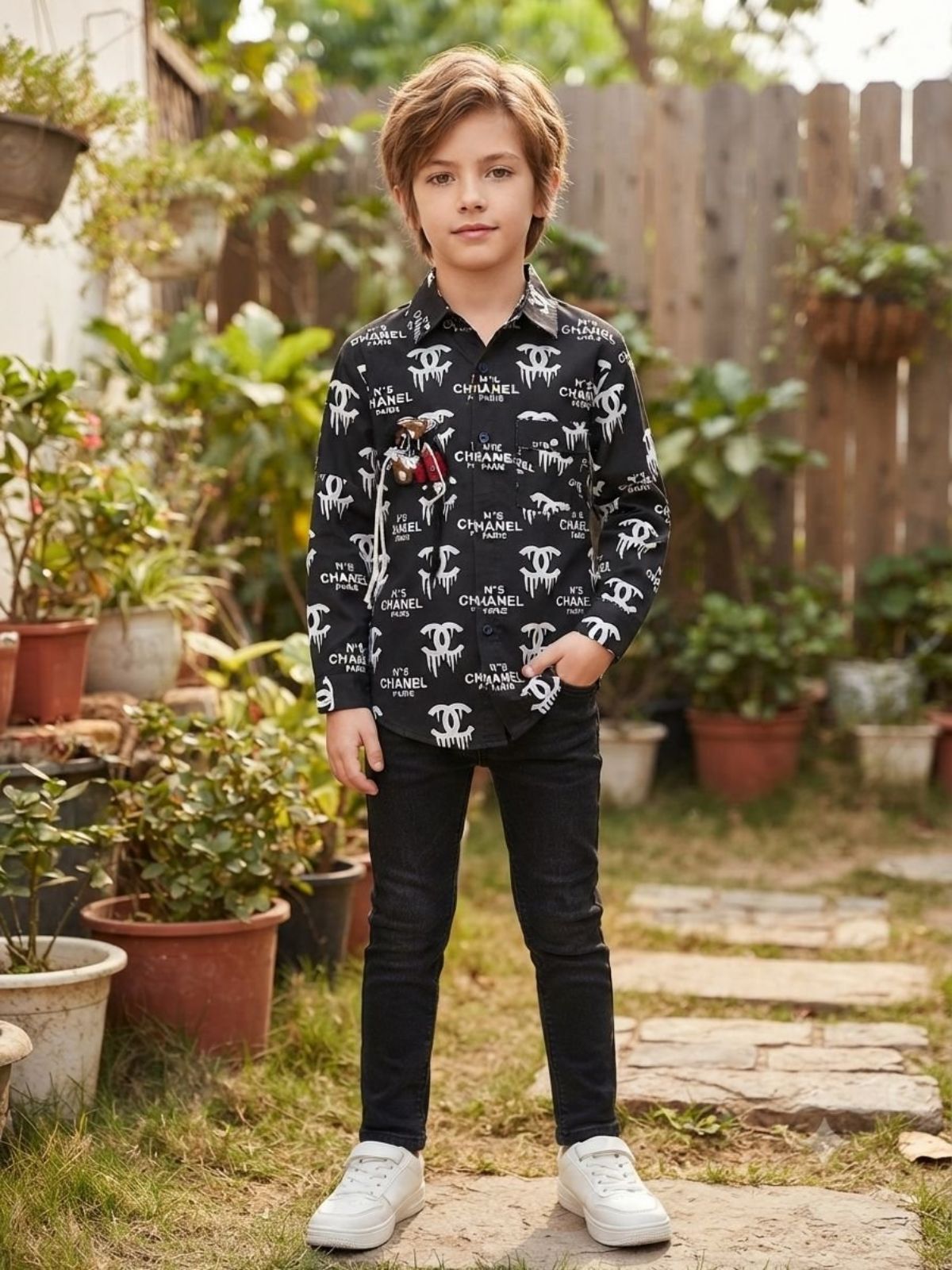 SG Fashion Kids Boys Shirts Set