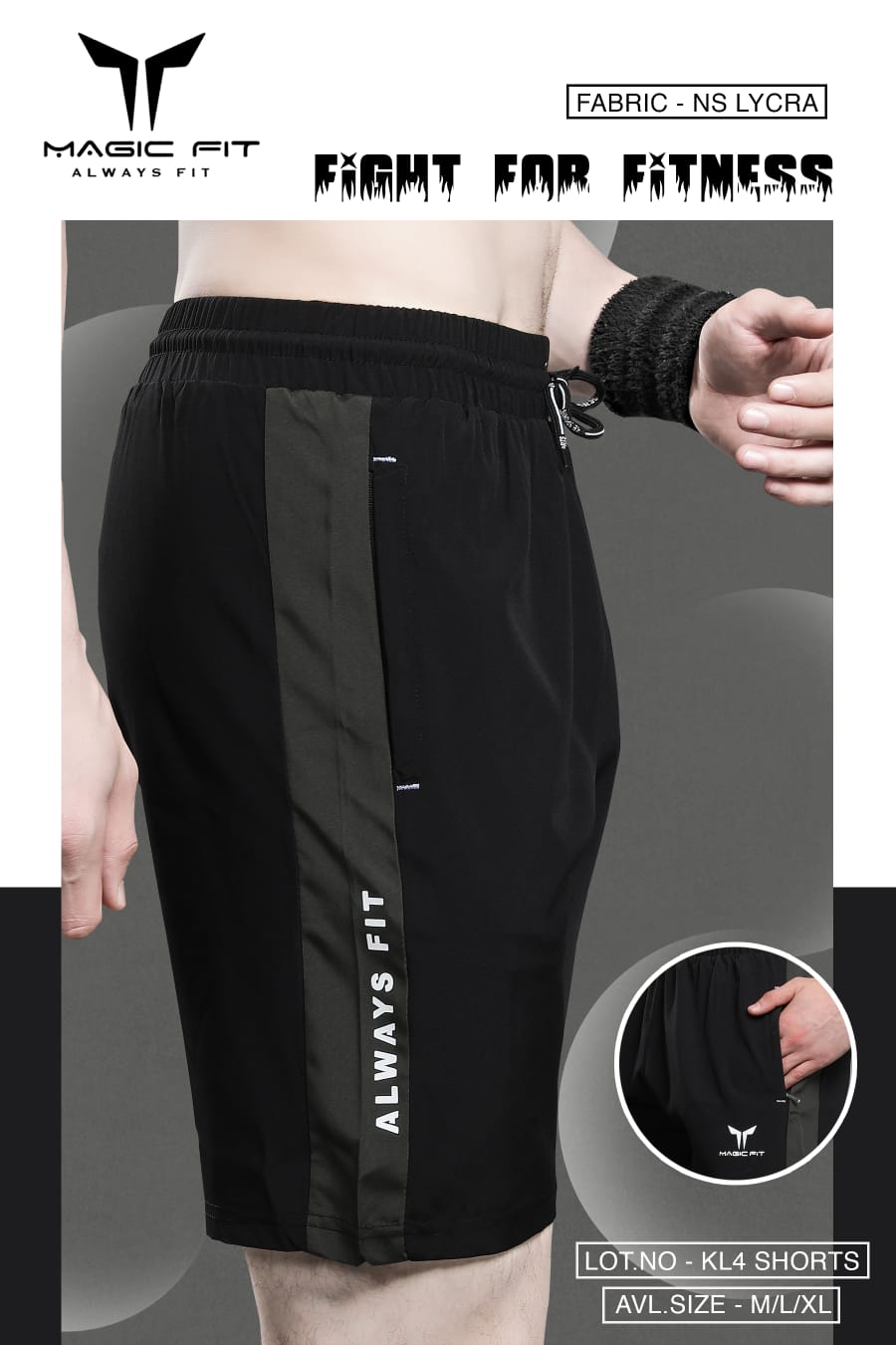 Mens NS Lcyra Shorts By Magic fit