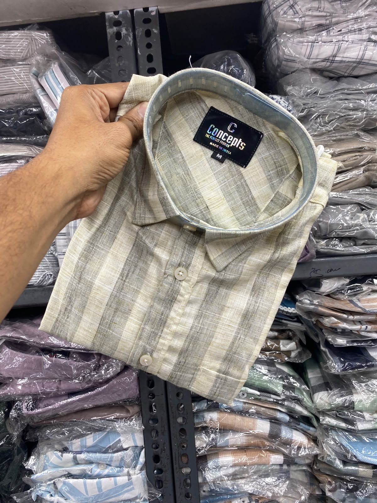 Concepts Men's Shirts Cotton Linen Stripes