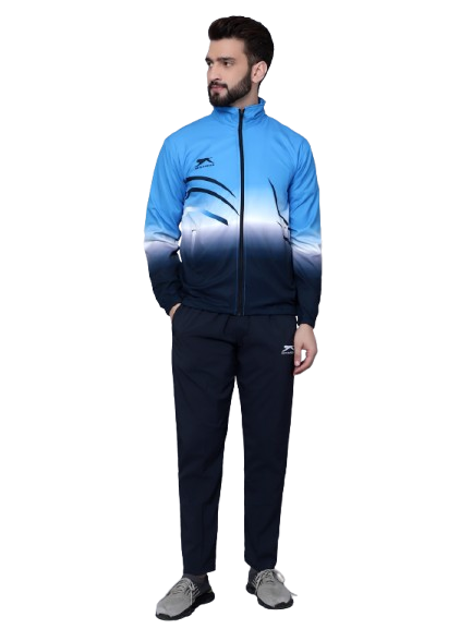 Men's Tracksuit  965-Cyan/Navy/White-H/S-XL-TZ
