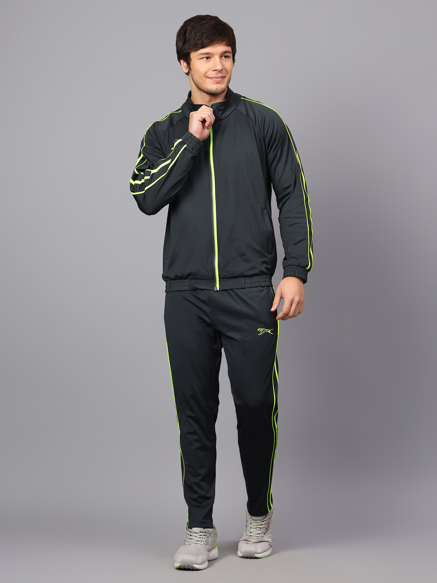 Men's Tracksuit  SNTSW106M-Dark Grey/Lemon-3XL