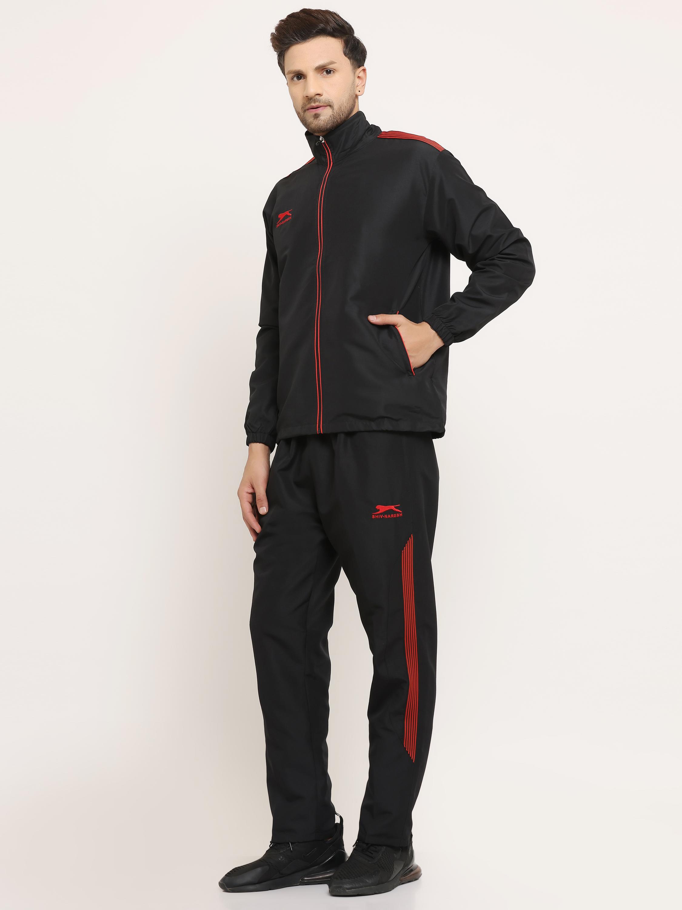 Men's Tracksuit  497A-Black/Red-3XL-TZ