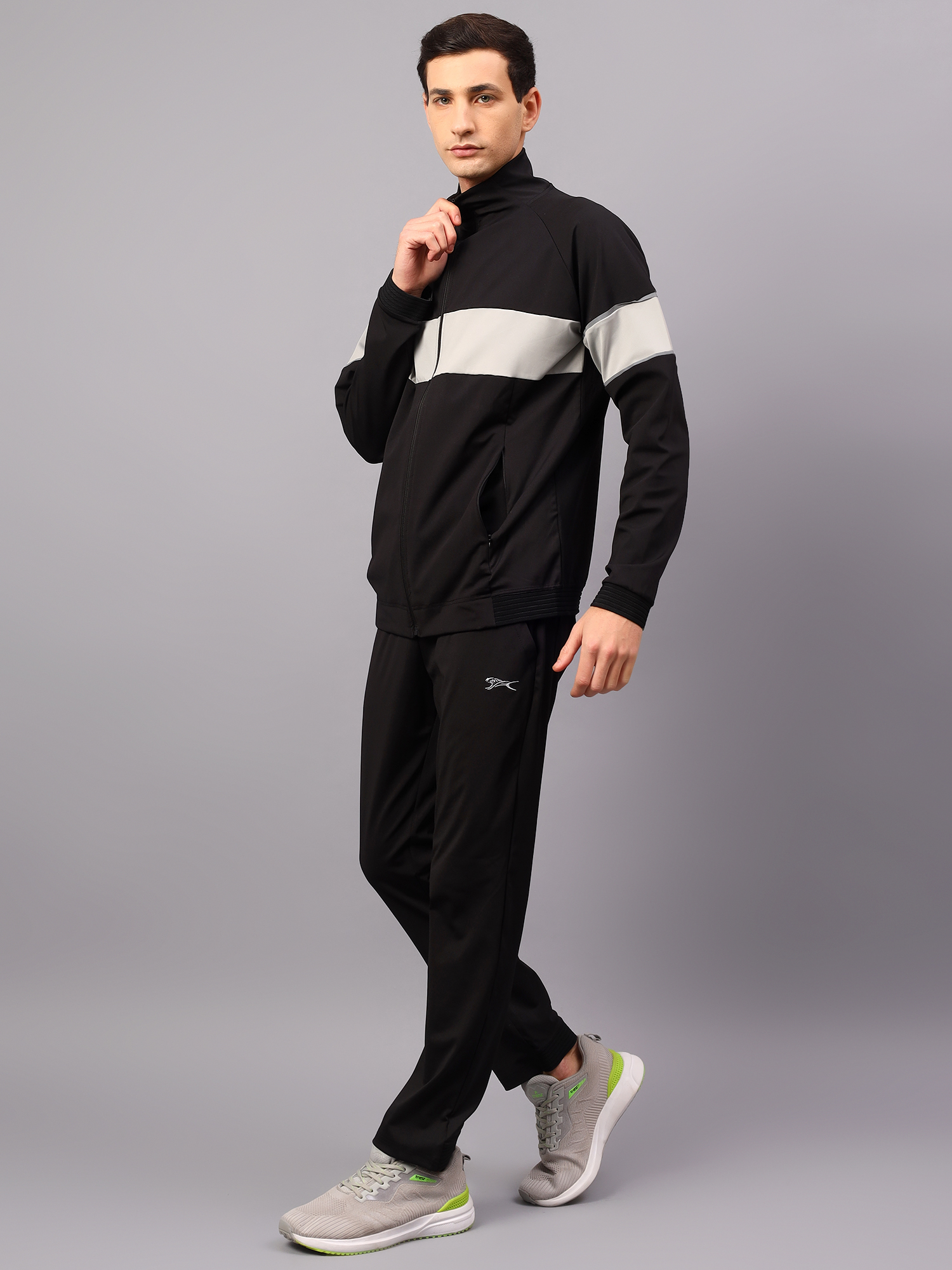 Men's Tracksuit  SNTSW101M-Black/Light Grey-S