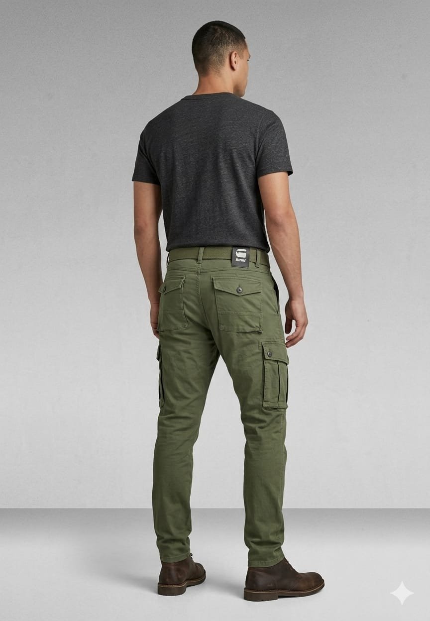 Updry Men's Raw Cotton Cargo