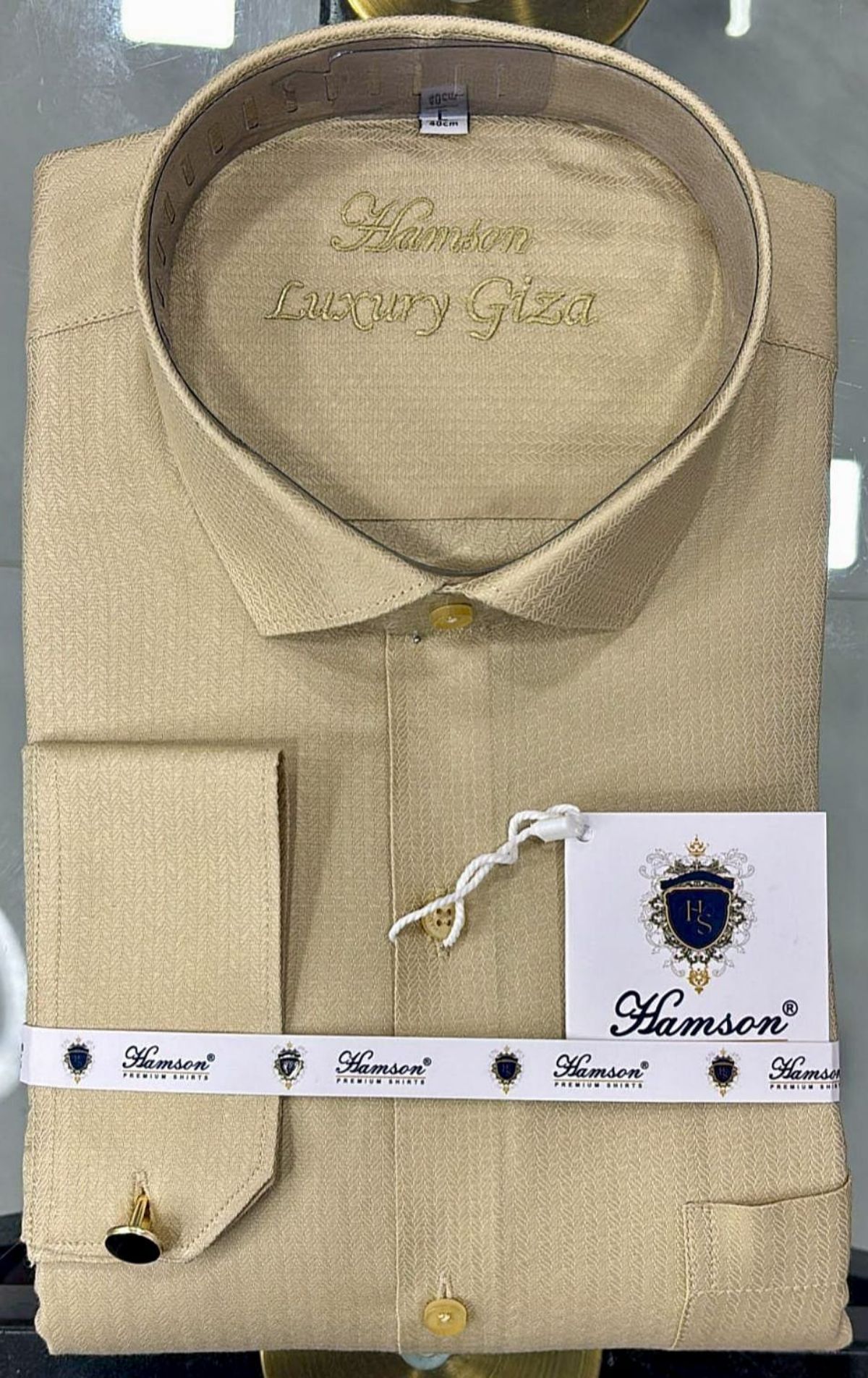Hamson Italian Giza Cotton Designer Shirts for Men's Lycra