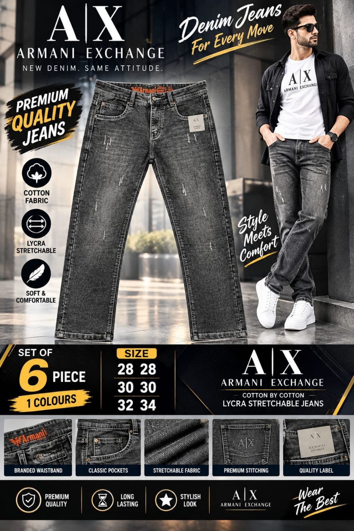 Updry Men's Denim Jeans -AX