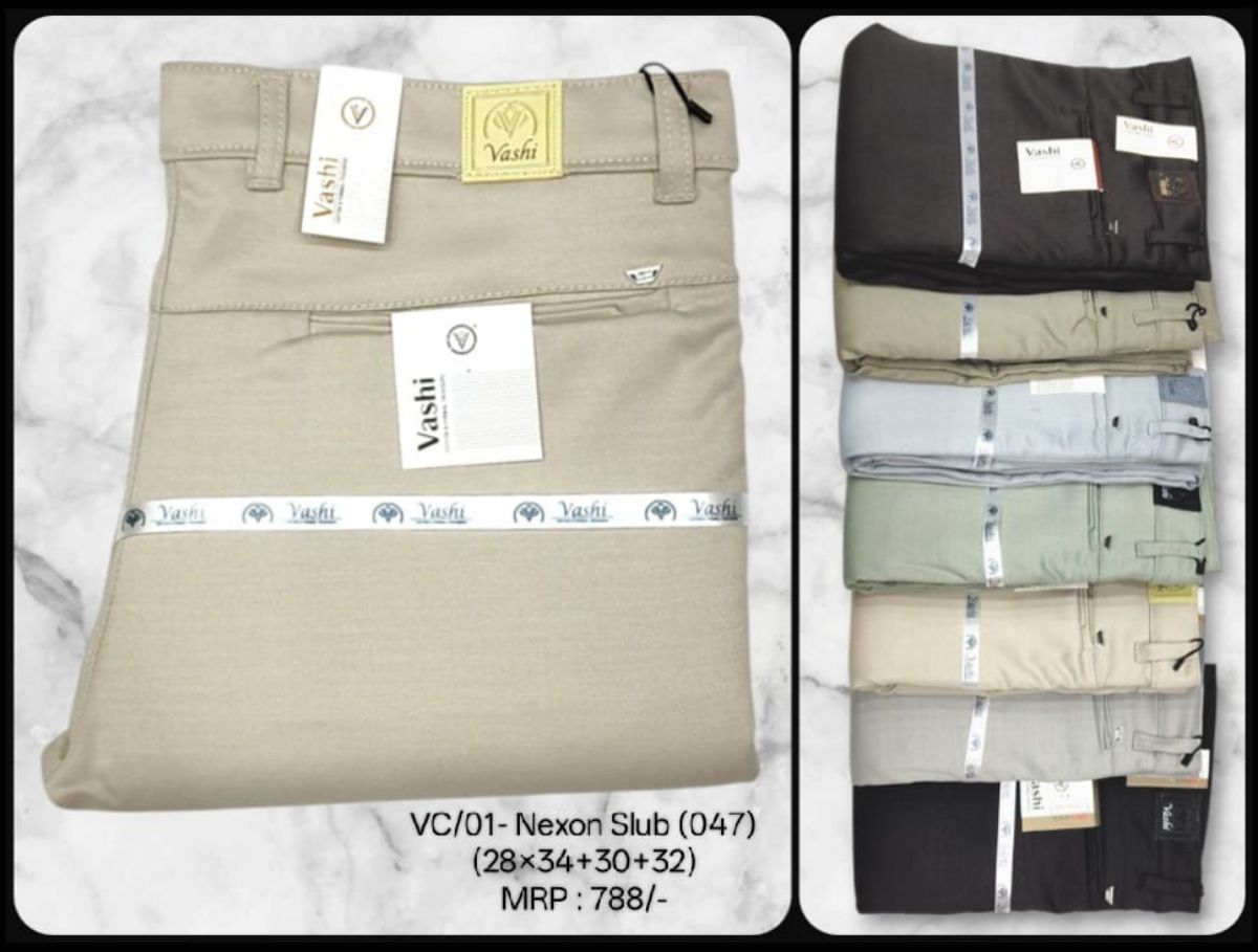 Trouser For Men's - VC/01- Nexon Slub (047) Cotton Trousers