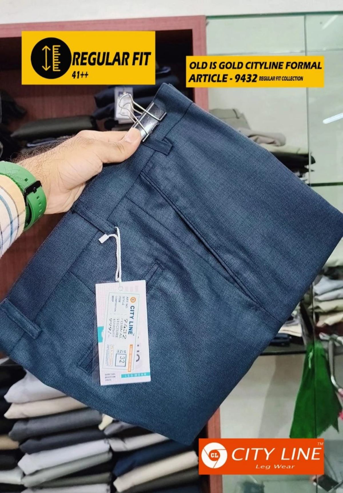 Men's Premium Poly Cotton Formal Pants -9432