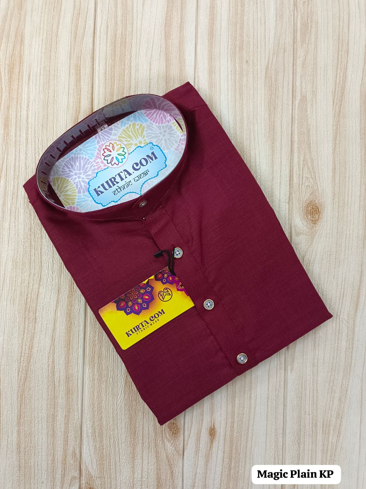 Plain Maroon Colour Kurta Pajama