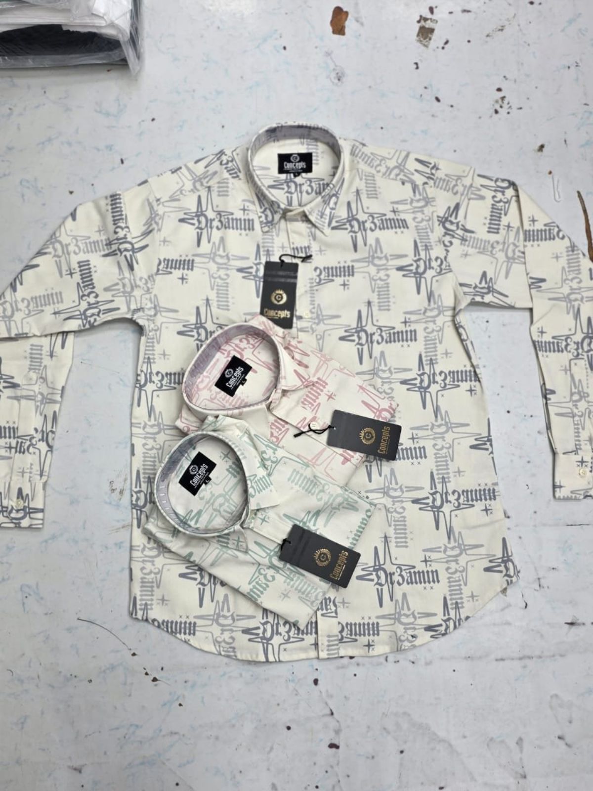 Concepts Men's Shirts Natural Printed Cotton