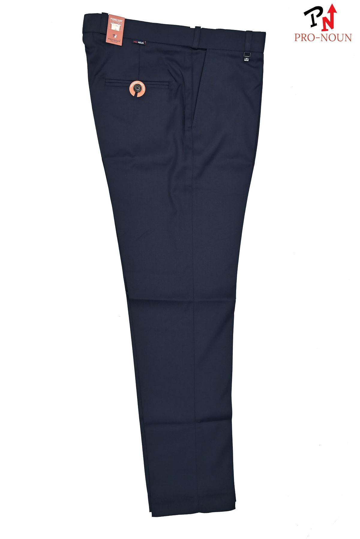 Pro-Noun Men's Men's Formal Trouser Pants With Adjustable belt D No- Signature 292-8 (30-36)- Navy