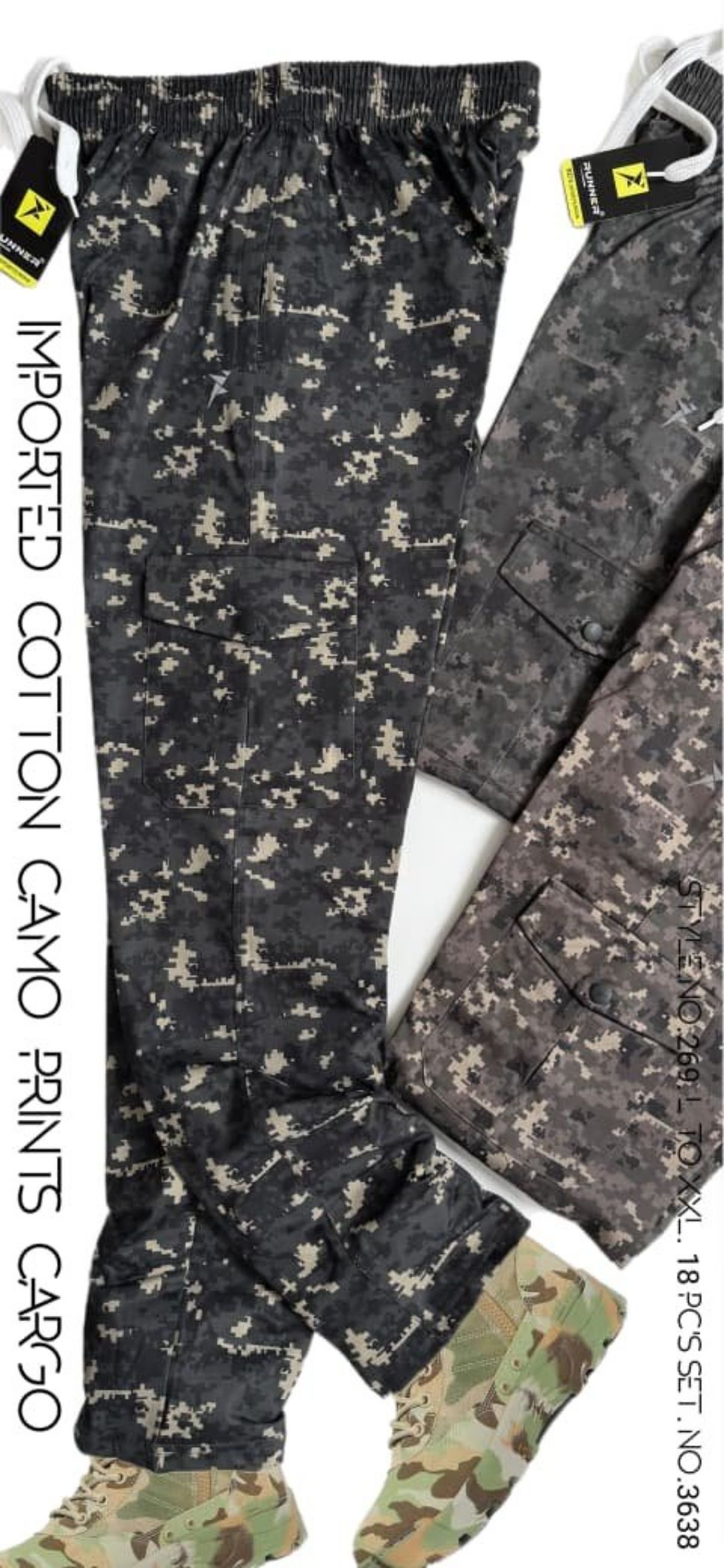 RUNNER Men's Cargo Pants D No-269