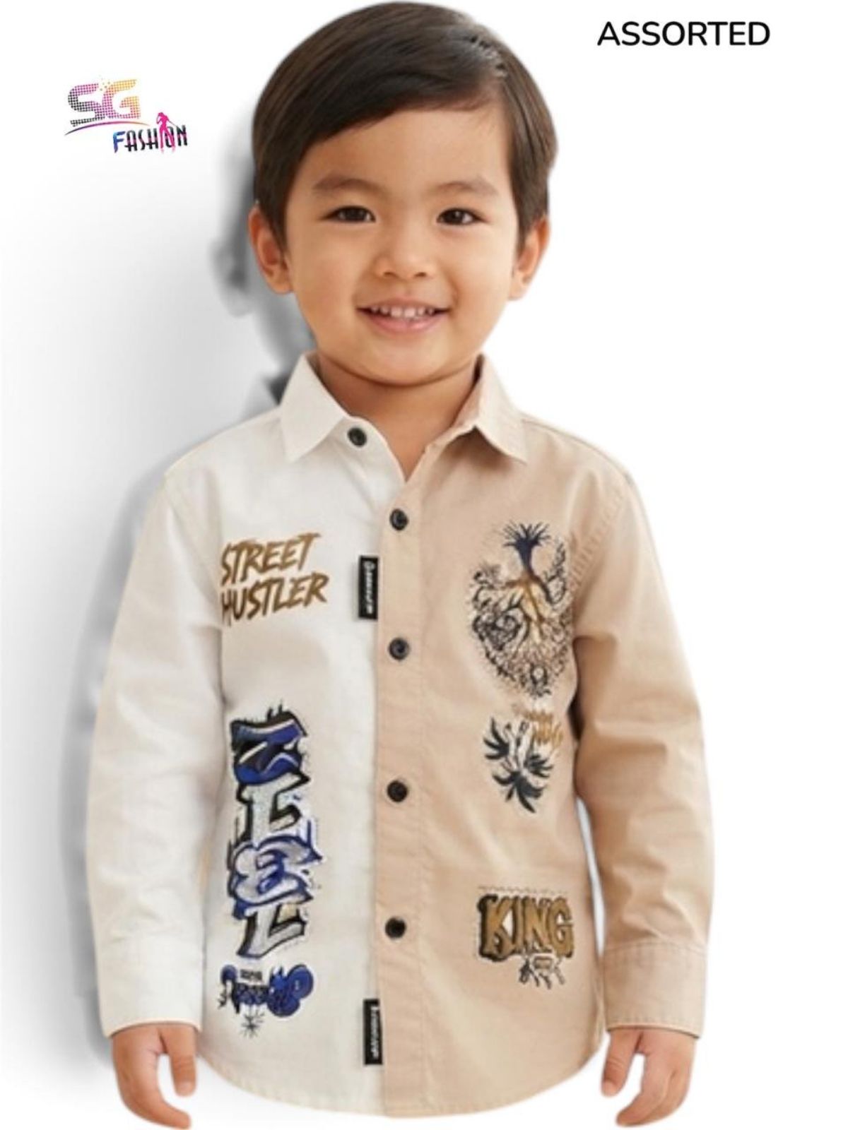 SG Fashion Kids Boys Shirts Set