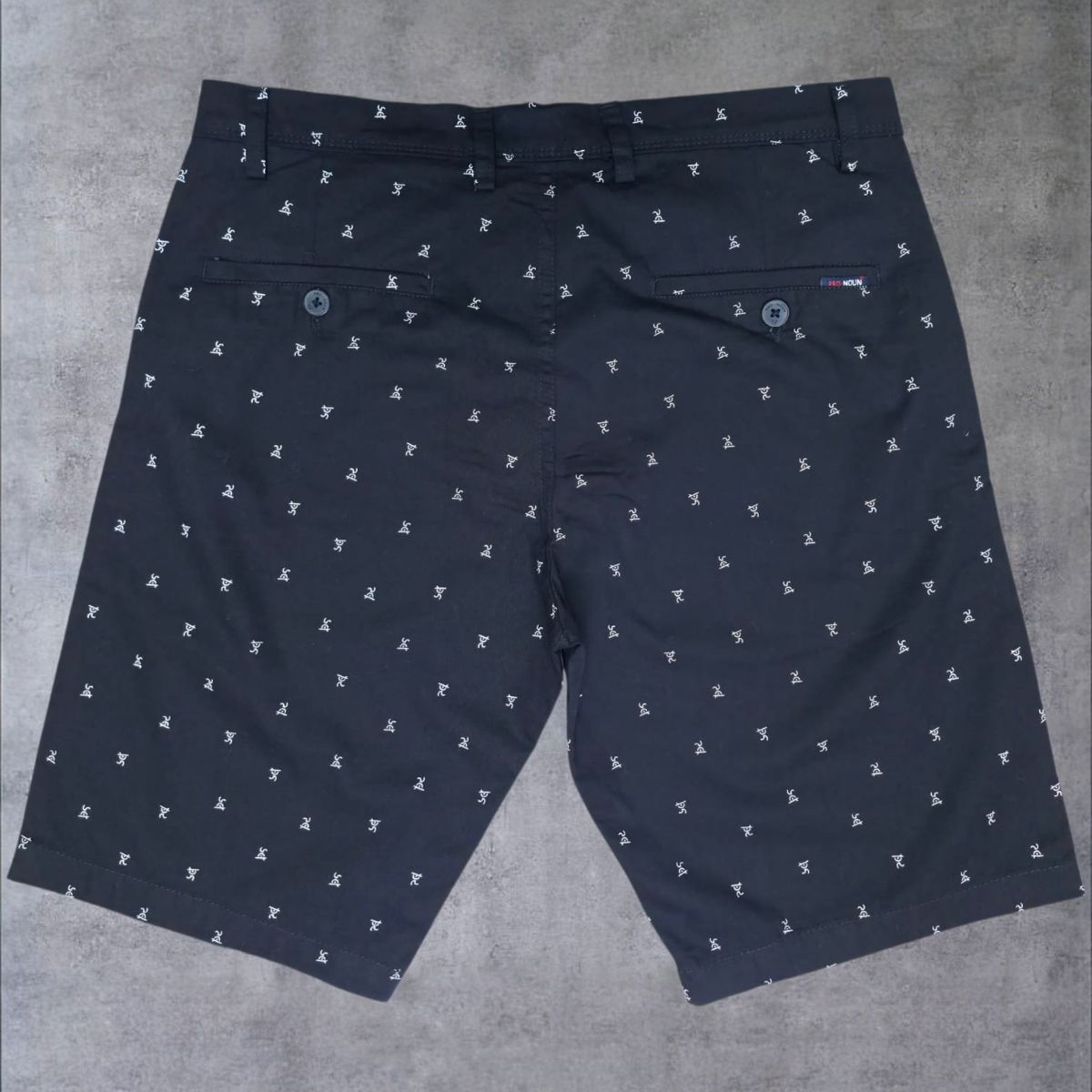 Pro-Noun Men's Pure Cotton Printed Shorts-805 (28-36)-Black