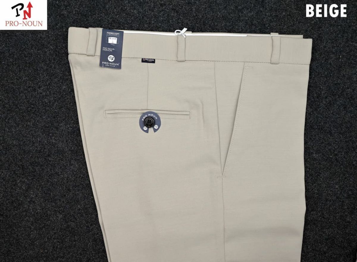 Pro-Noun Men's Formal Pants with One Side Pocket & fix belt D No- Ambit (28-32)