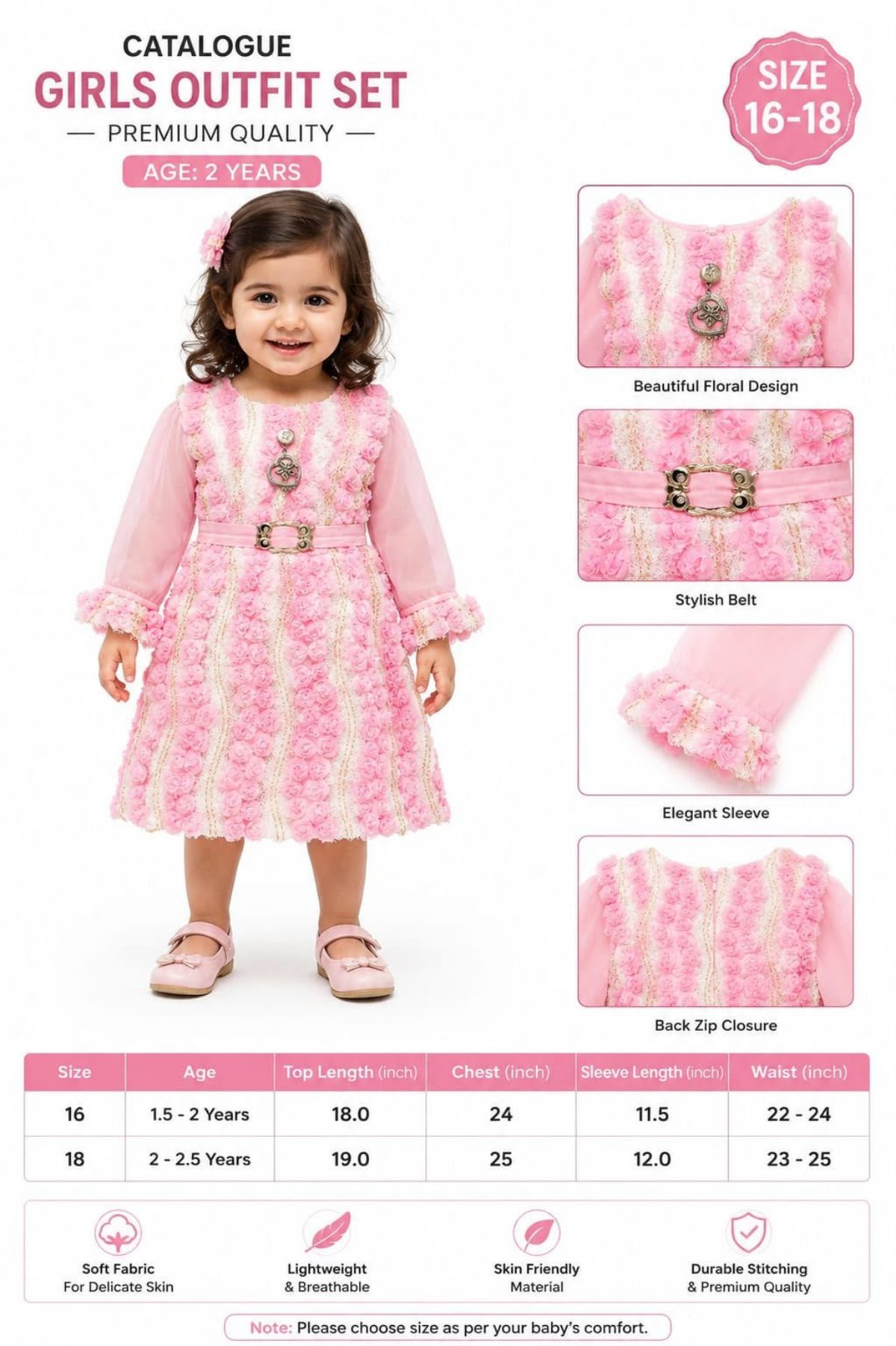 SG Fashion Kids Girls Frock