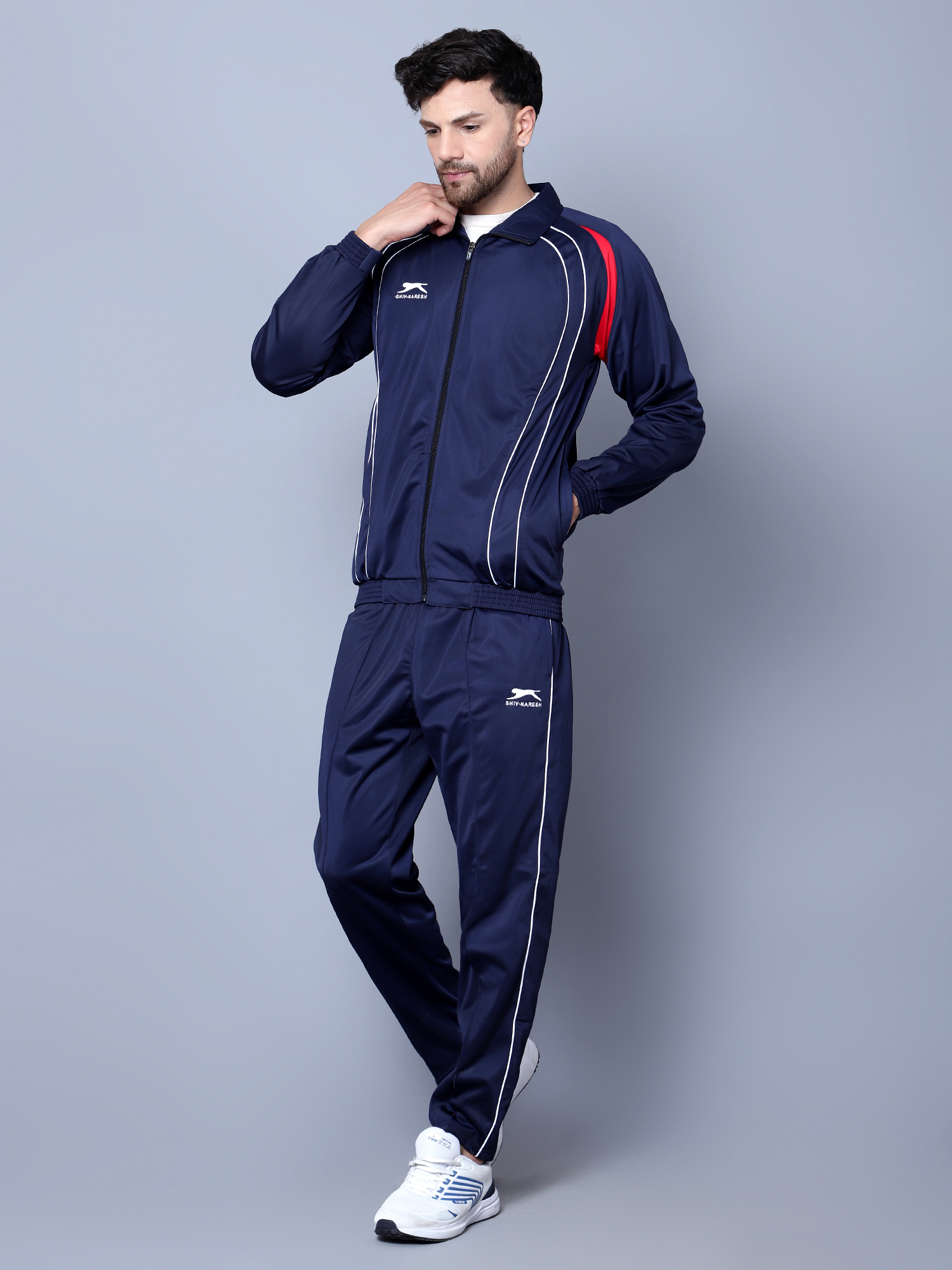 Men's Tracksuit  435A-TP-Navy/Red/White-XL