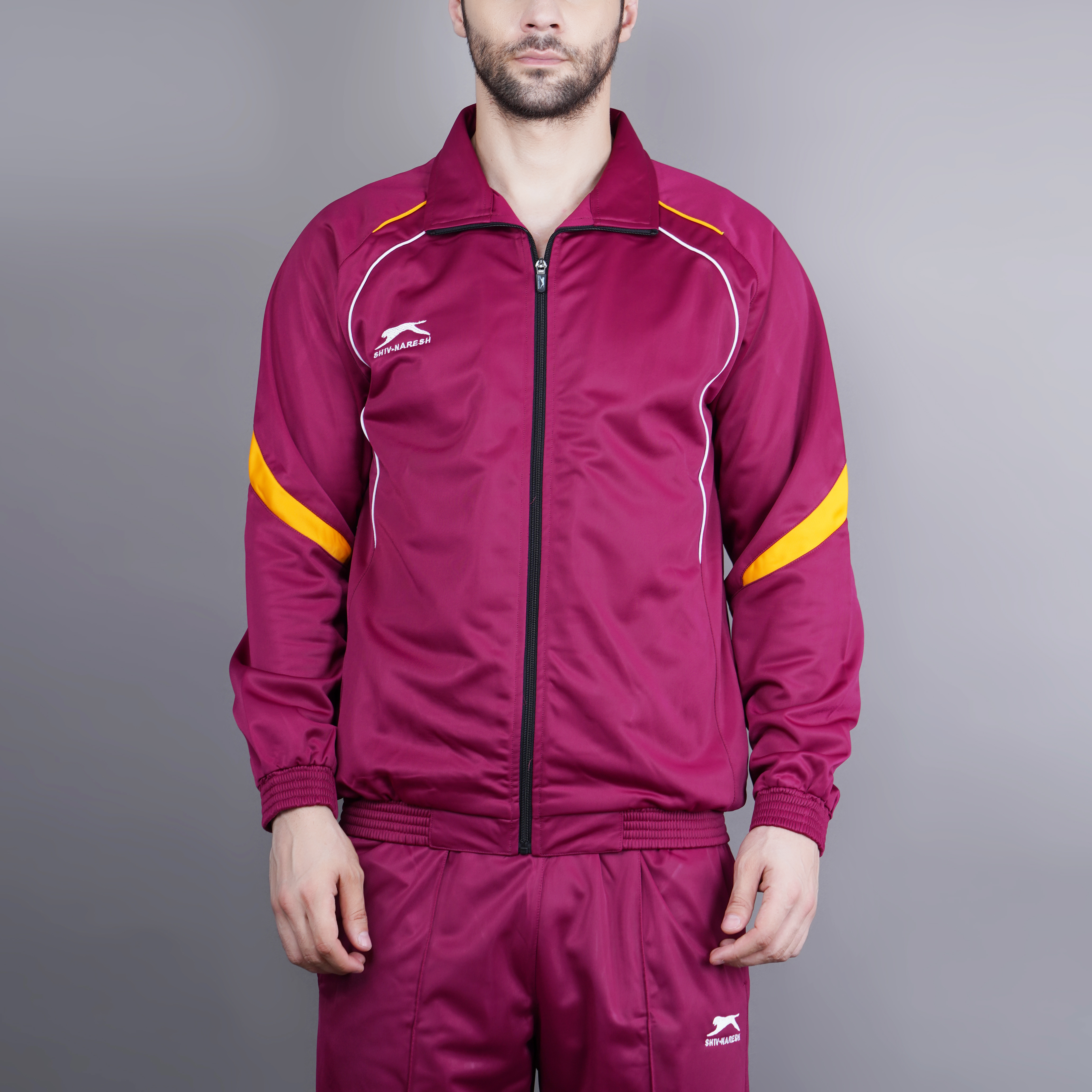 Men's Tracksuit  445A-TP-Rust/Yellow/White-XXL