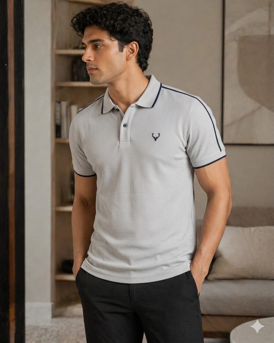 Magic fit Men's Knit Polo Collar Short Sleeve Plain T-Shirt, Assorted