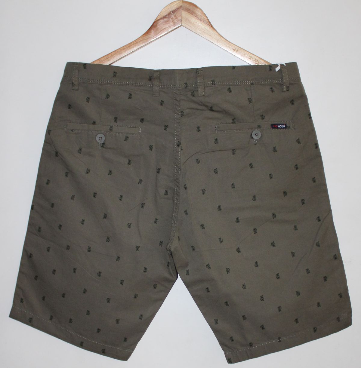 Pro-Noun Men's Pure Cotton Printed Shorts-804 (30-38)-Smoke Green