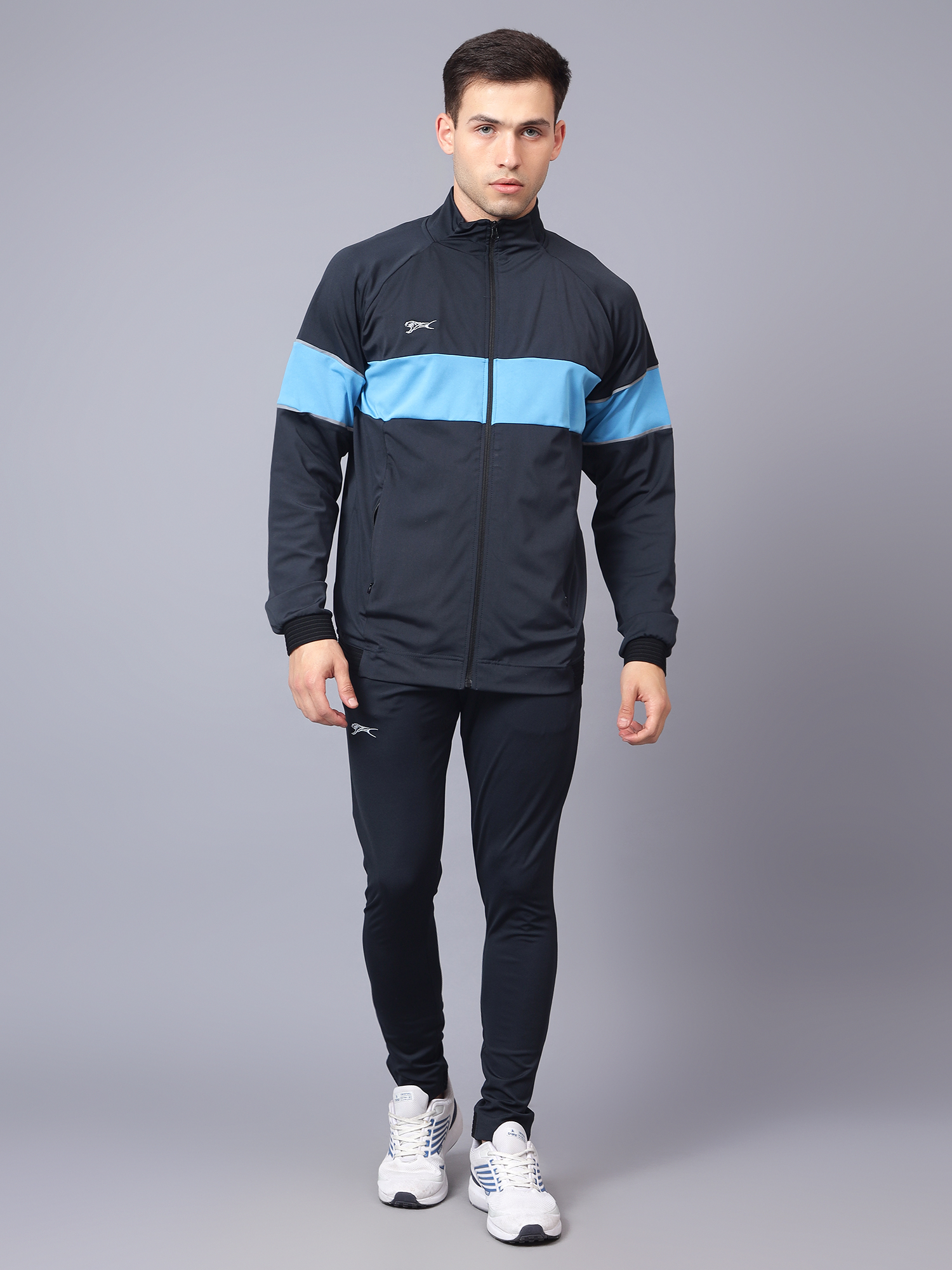 Men's Tracksuit  SNTSW101M-Navy/Cyan-XXL