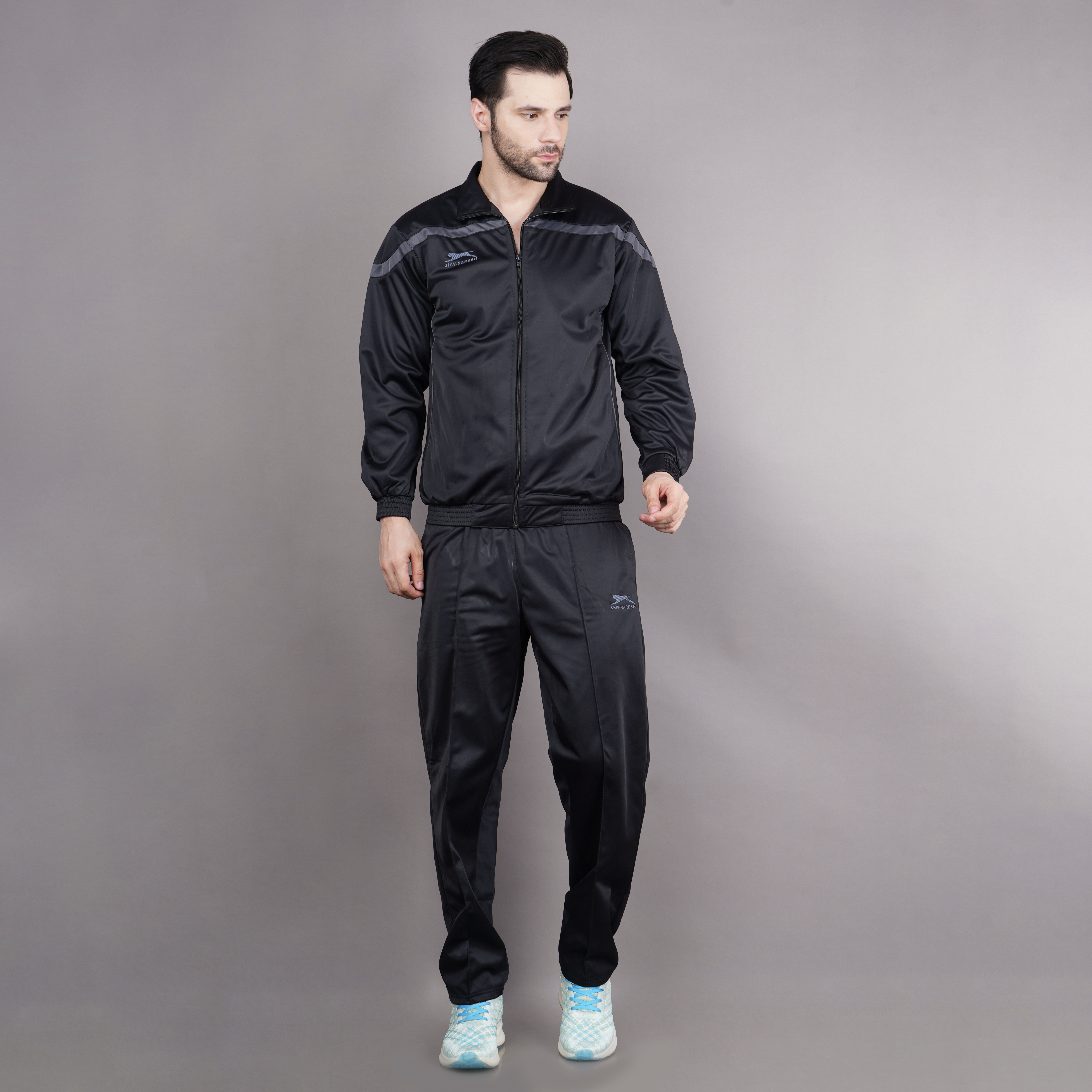 Men's Tracksuit  461B-TP-Black/D.Grey-XXL
