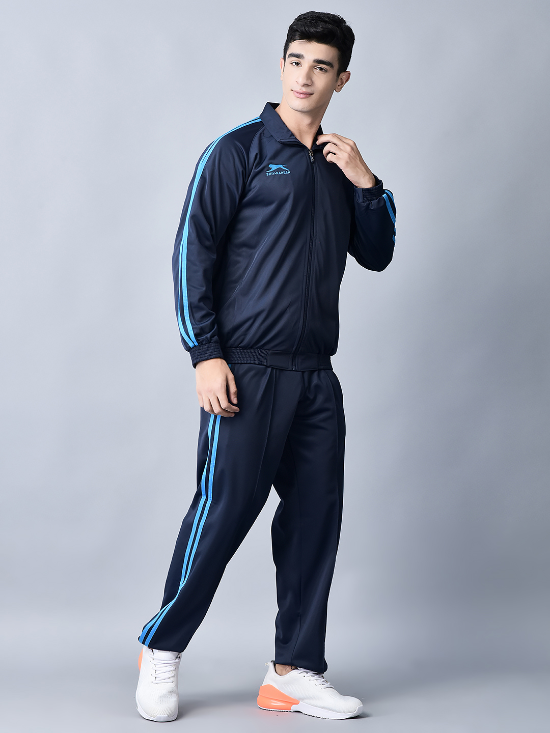 Men's Tracksuit  478-TP-Navy/Cyan-3XL