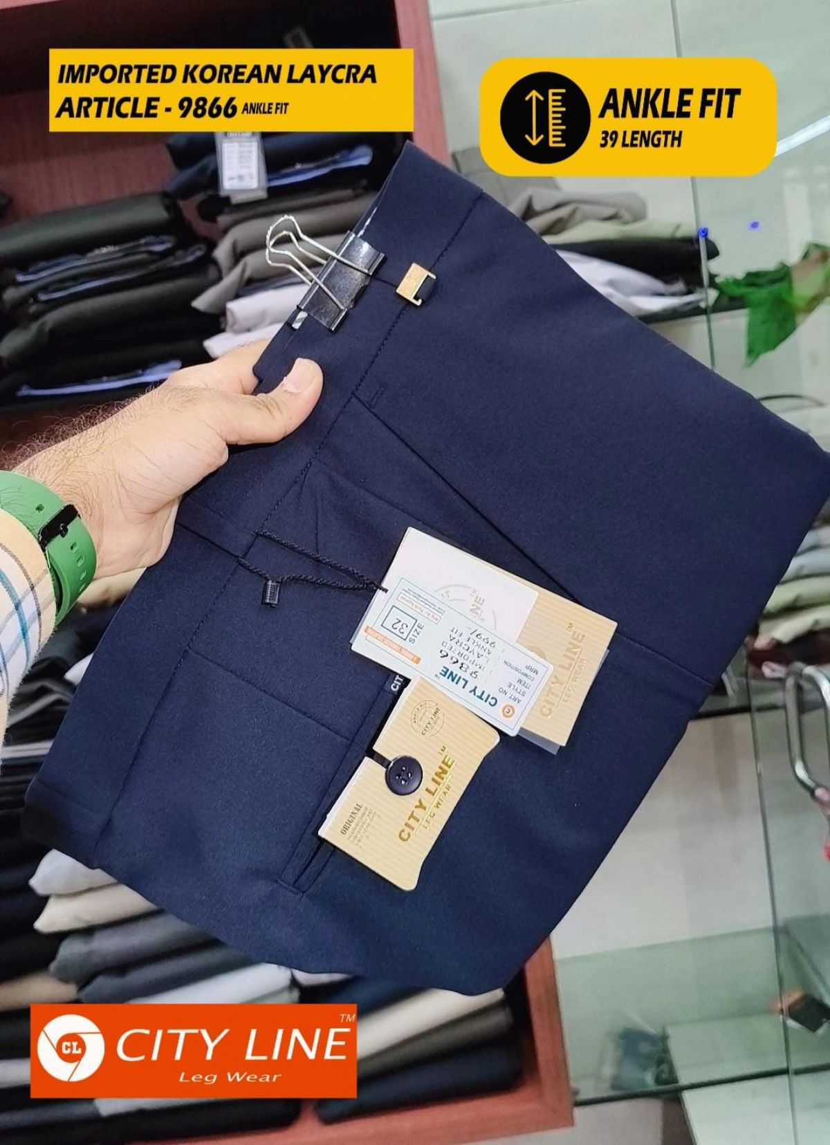 Men's Premium Adjustable Belt Korean Formal Pants -9866