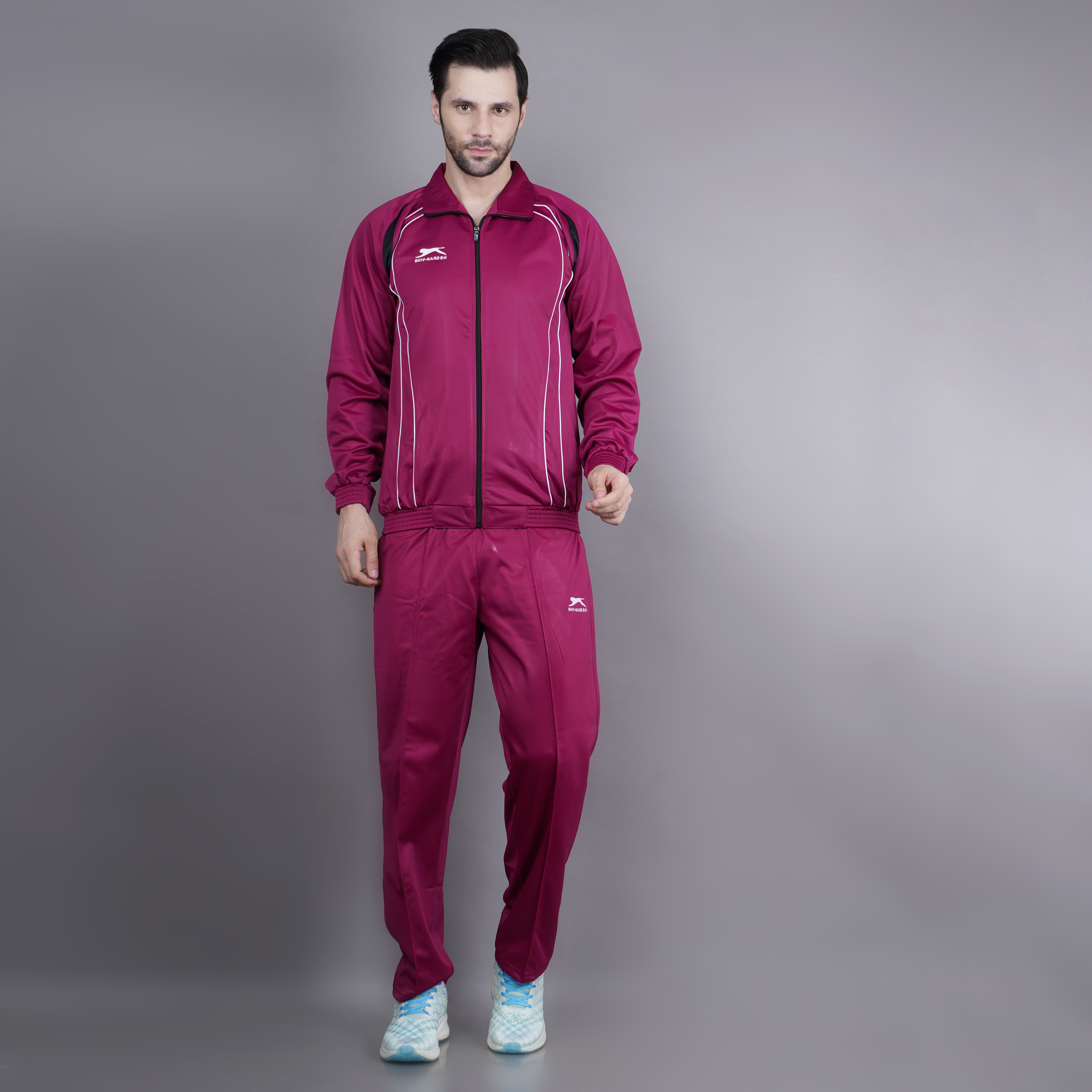 Men's Tracksuit  435A-TP-Rust/Black/White-M