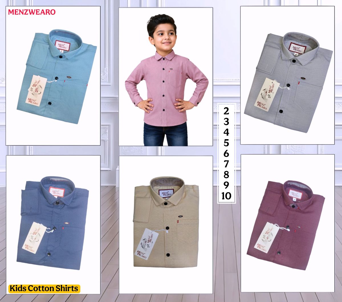 Menz Premium Quality Kids Cotton Shirts