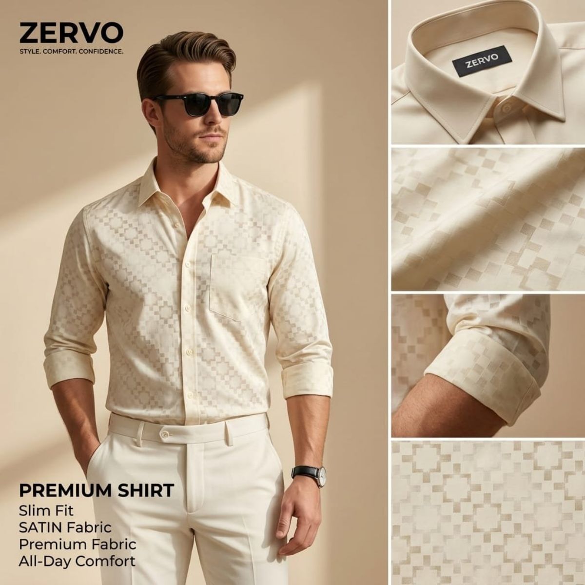 Zervo Men's Cotton Printed Shirts