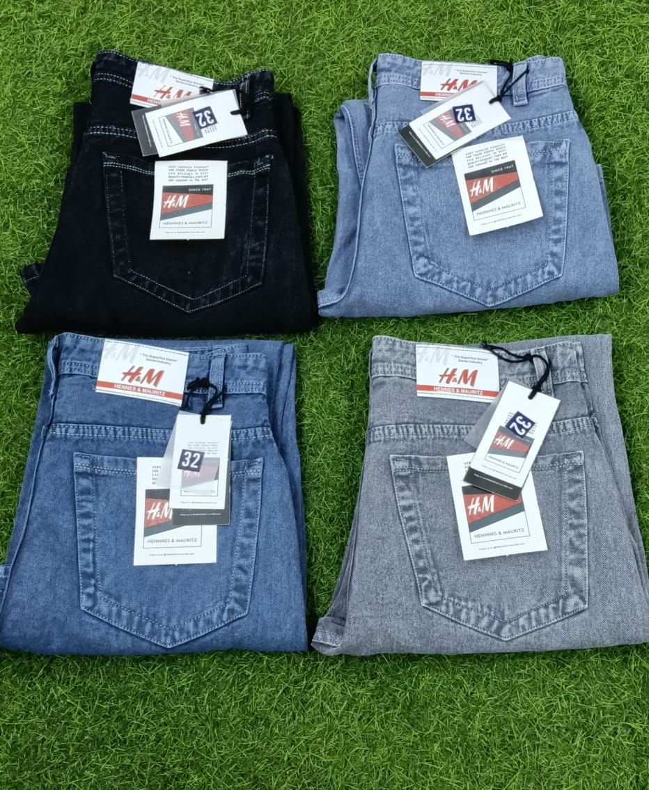 Premium Quality Straight Baggy Jeans- Black