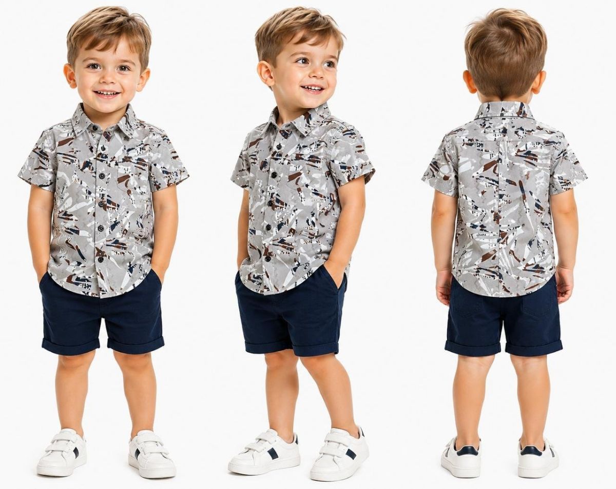 SG Fashion Kids Boys Shirts Set