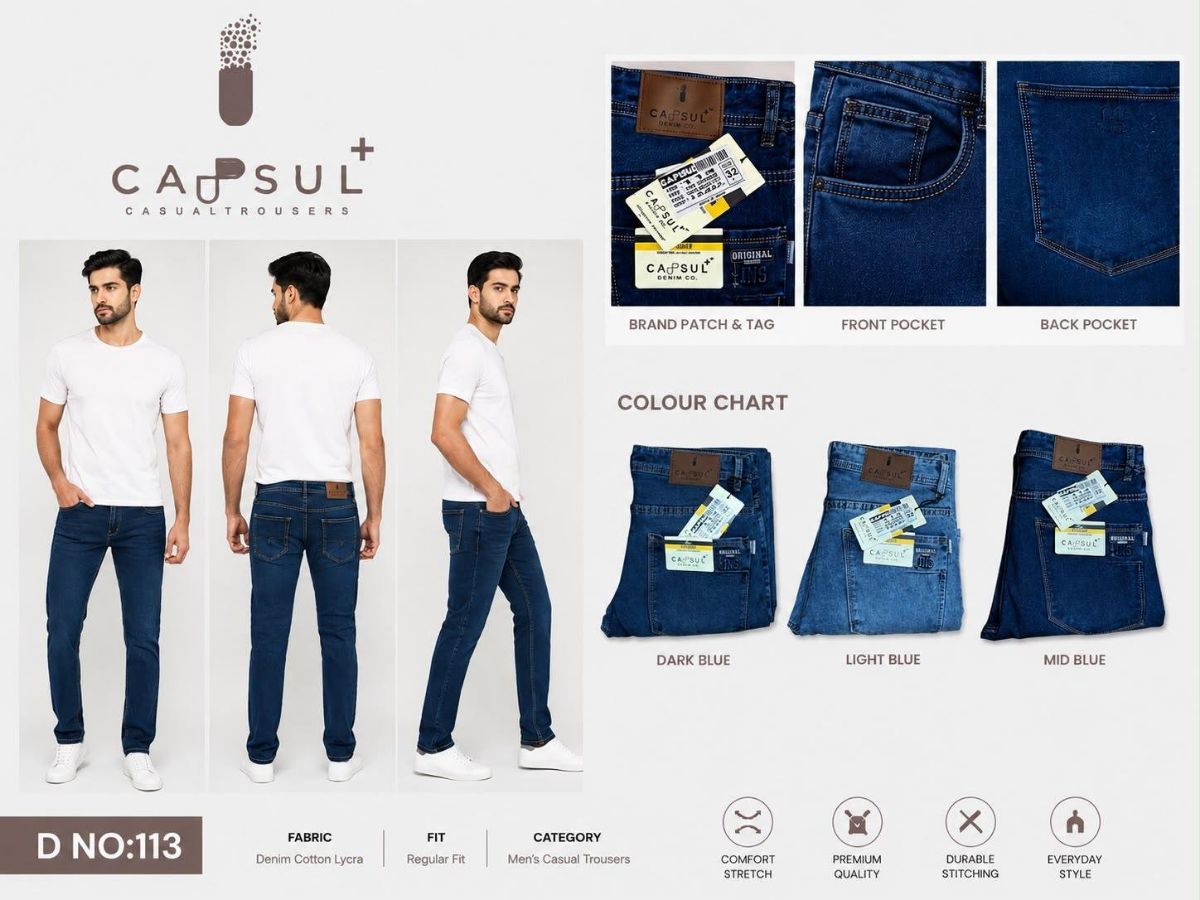 Capsule+ Men's Denim Jeans -113 (30-36)