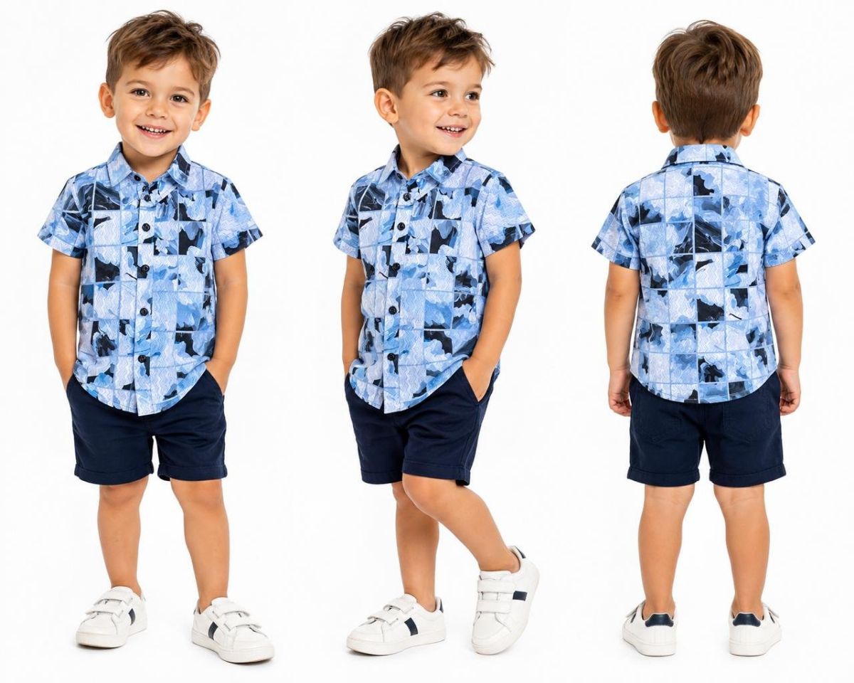 SG Fashion Kids Boys Shirts Set