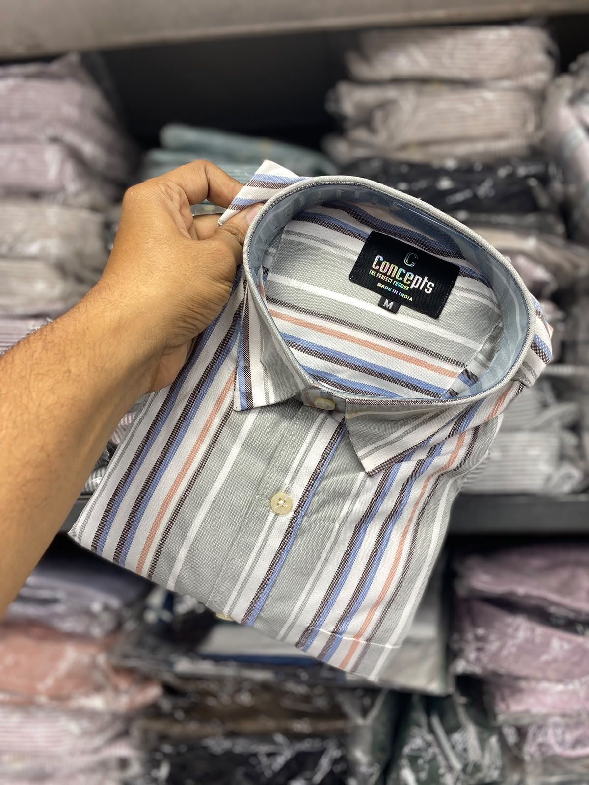 Concepts Men's Shirts Oxford Cotton Stripes